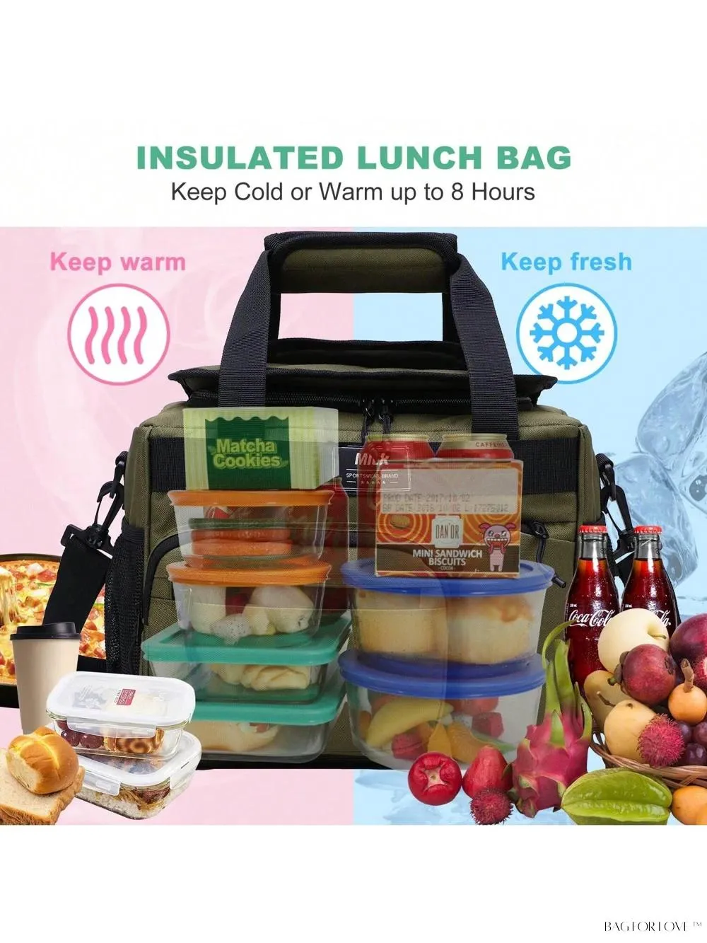 BagForLove - Spacious Collapsible Picnic Lunch Tote