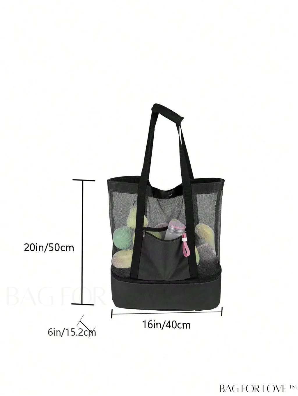 BagForLove - Spacious Insulated Mesh Beach Bag with Ample Storage