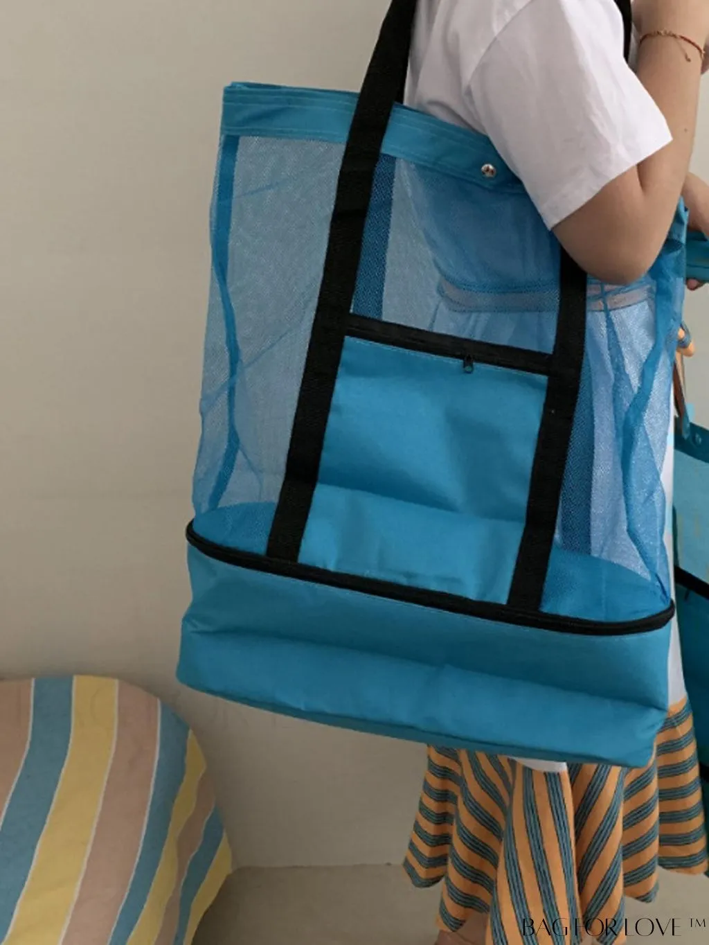BagForLove - Spacious Insulated Mesh Beach Bag with Ample Storage
