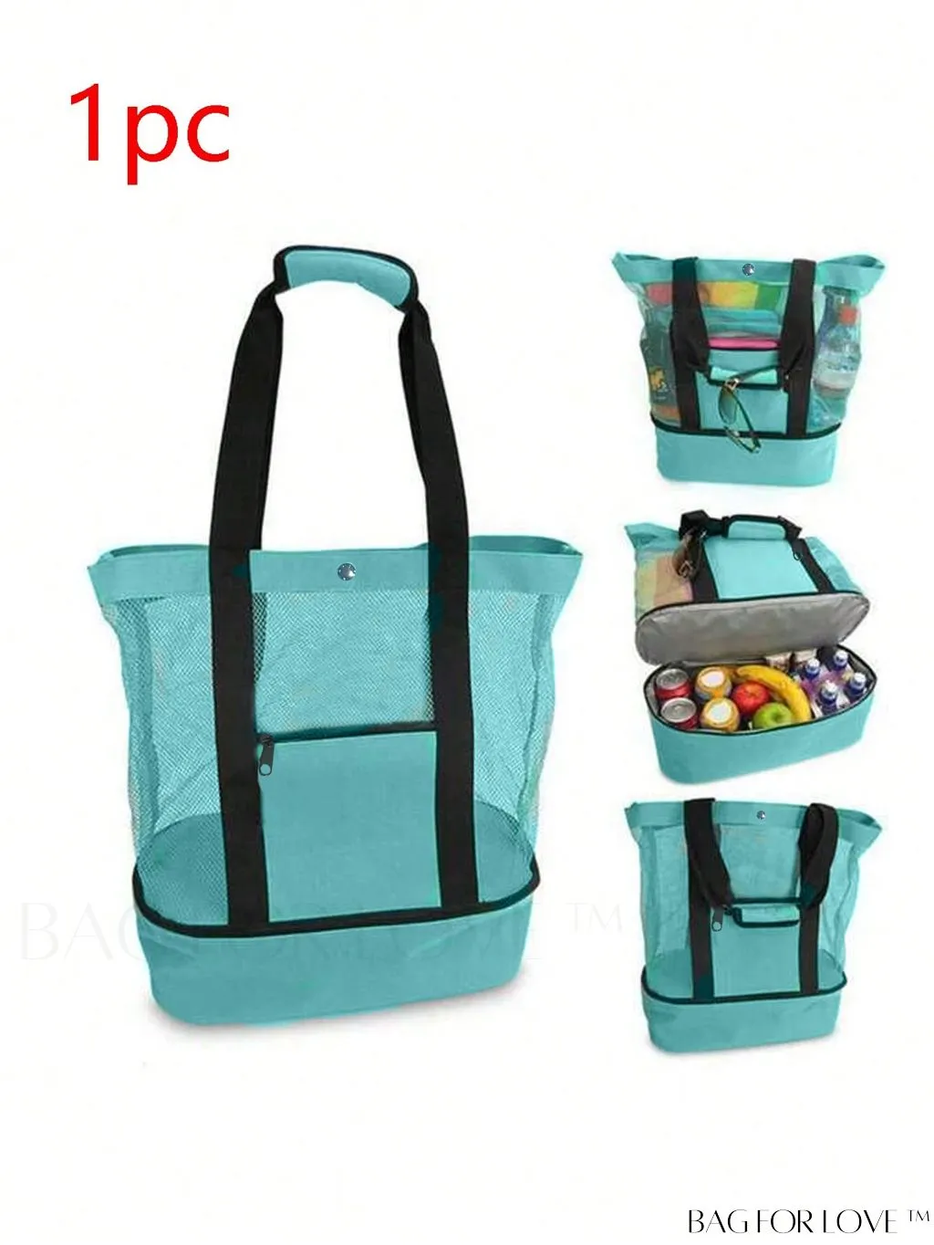 BagForLove - Spacious Insulated Mesh Beach Bag with Ample Storage
