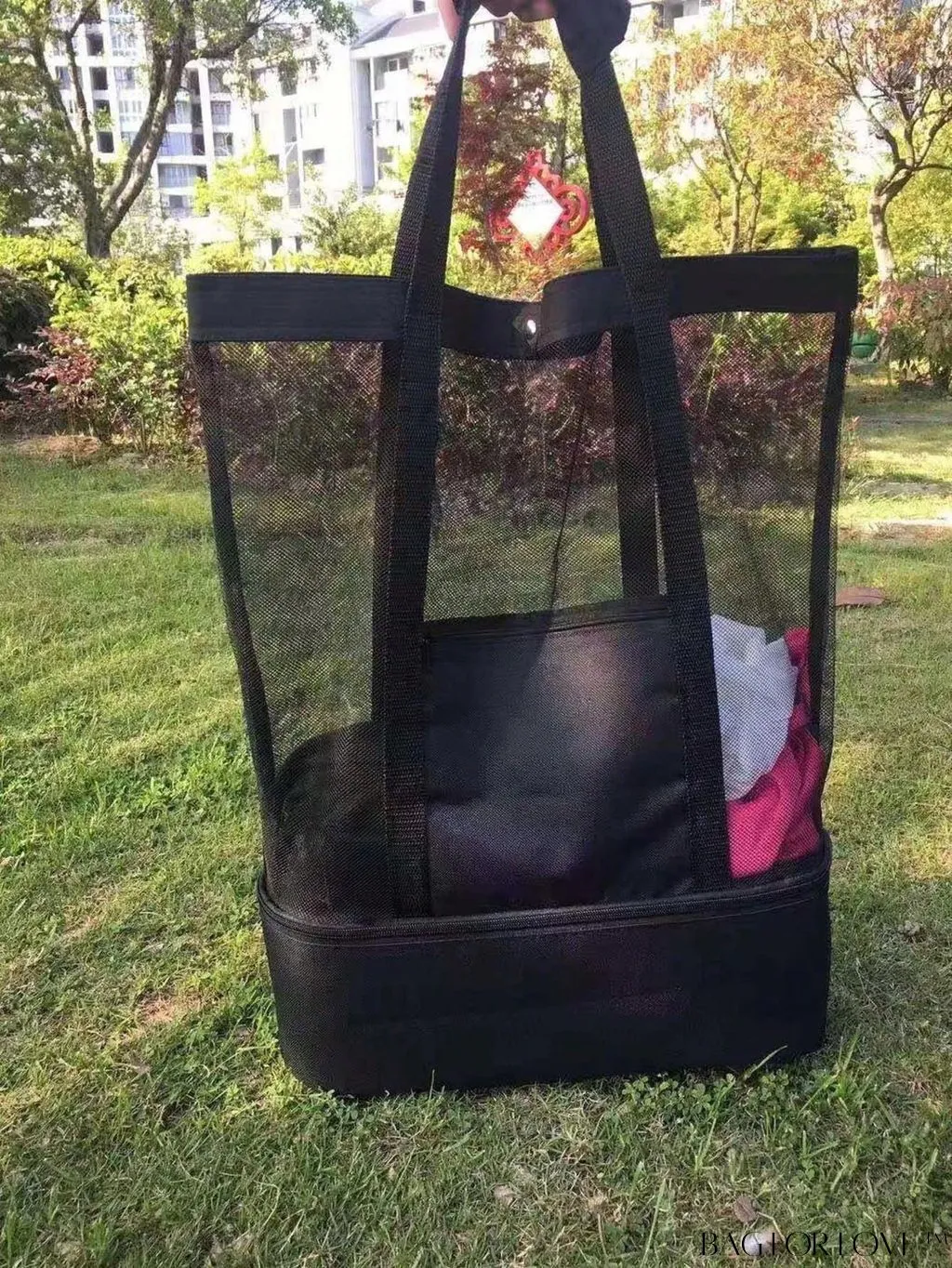 BagForLove - Spacious Insulated Mesh Beach Bag with Ample Storage