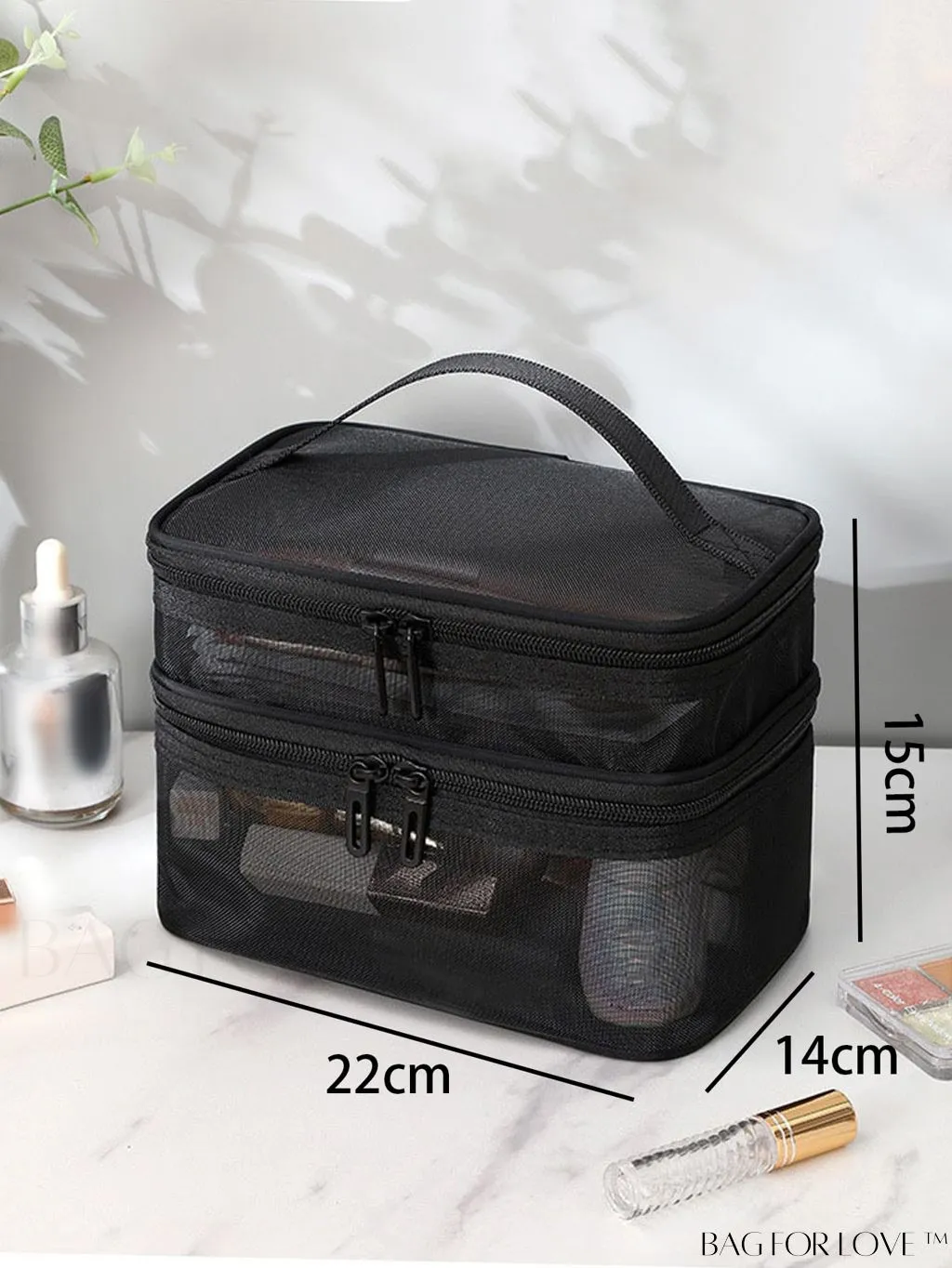BagForLove - Spacious Mesh Travel Toiletry Bag for Outdoor Adventures