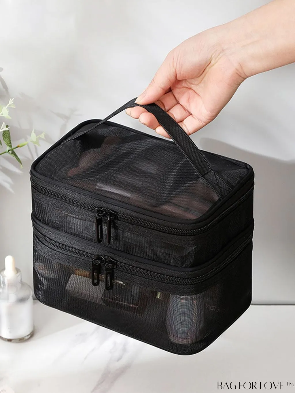 BagForLove - Spacious Mesh Travel Toiletry Bag for Outdoor Adventures