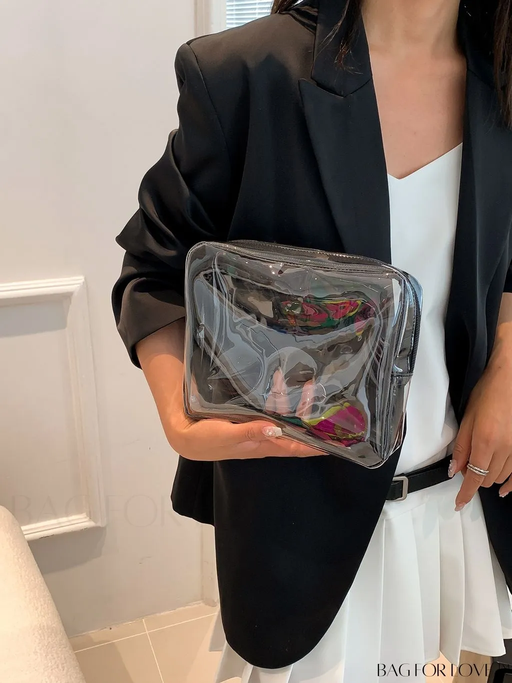 BagForLove - Travel-ready Transparent Waterproof Cosmetics Toiletry Bag - Spacious & Portable