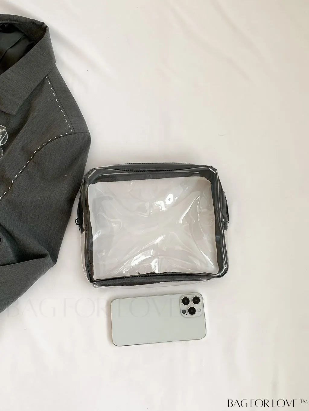 BagForLove - Travel-ready Transparent Waterproof Cosmetics Toiletry Bag - Spacious & Portable