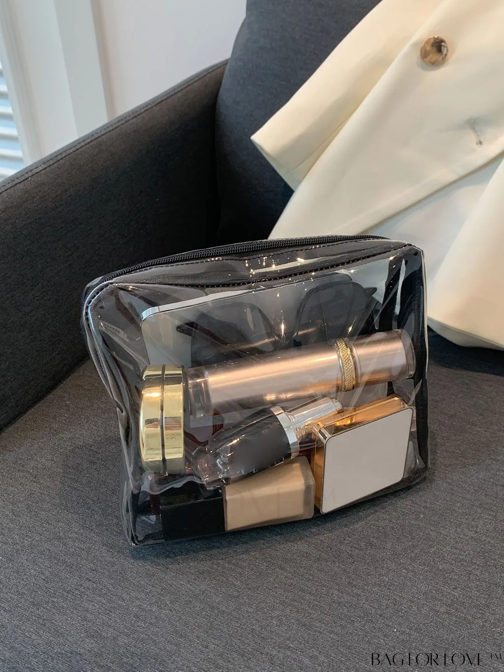 BagForLove - Travel-ready Transparent Waterproof Cosmetics Toiletry Bag - Spacious & Portable