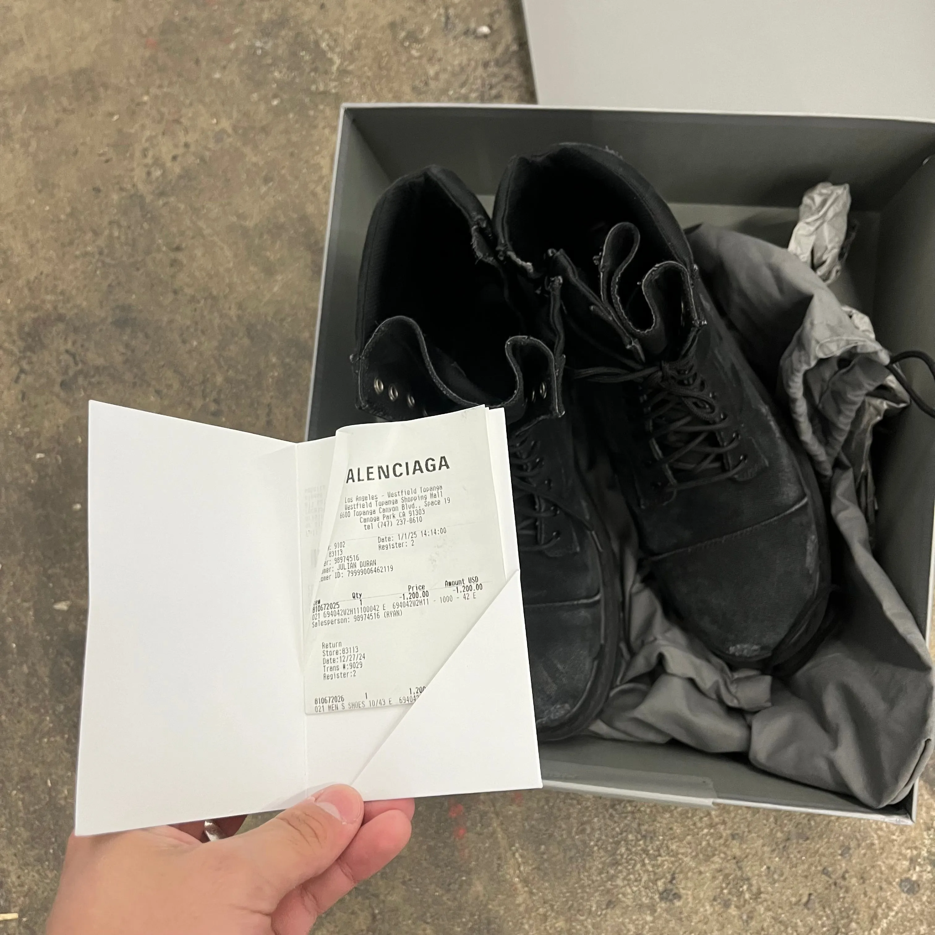 Balenciaga Distressed Strike Boot