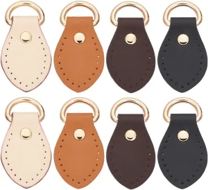Beebeecraft 1 Box 8Pcs Leather Bag Clasps 4 Colors Bag Replacement Cowhide Buckle with D Rings for Bag Strap Pouch Handbag Crossbody Bag Conversion (6.7cm/2.63in)