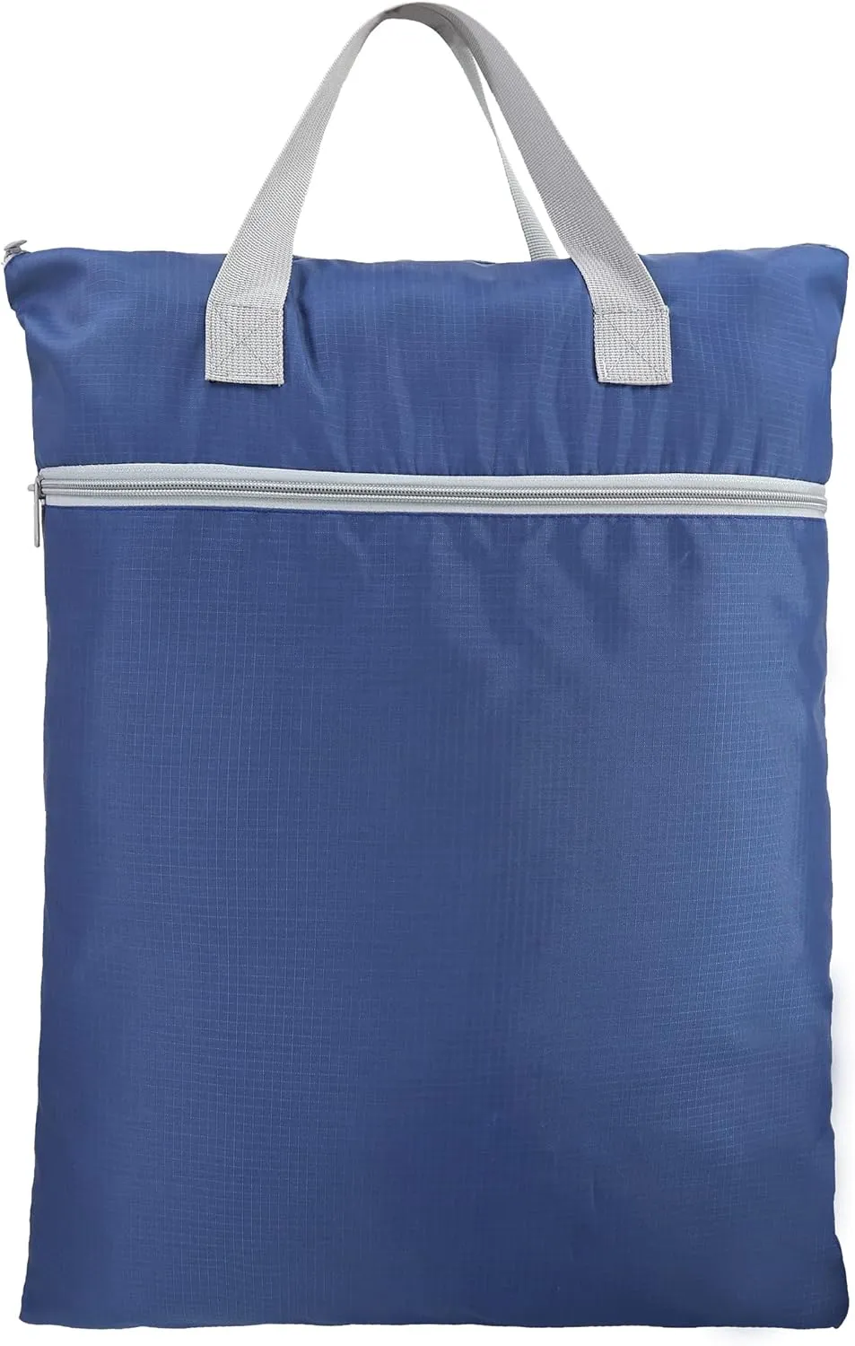 BeeGreen Navy Blue Hanging Laundry Bag with Handles Two Zippered Pockets Haning Laundry Hamper for College Dorm Travel Day Trip Swimsuit Bathsuit