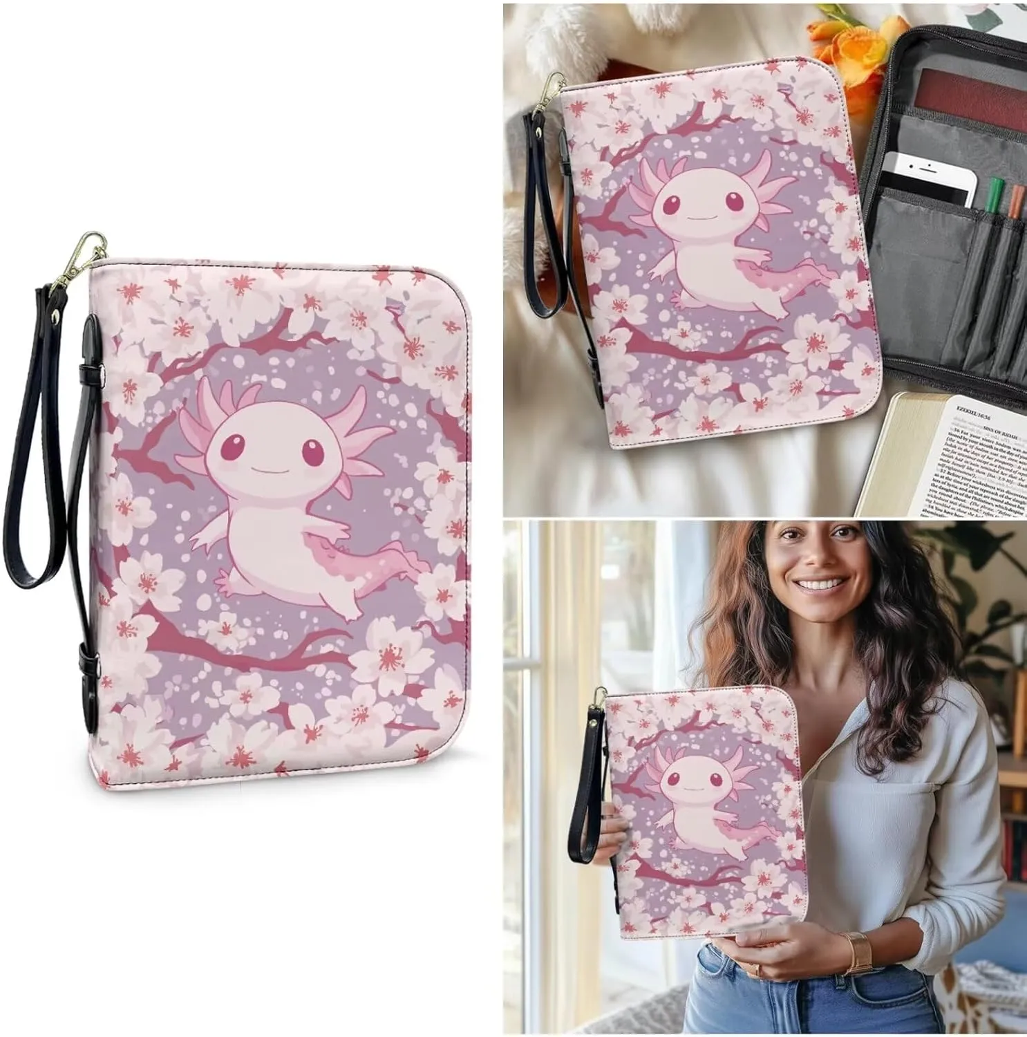 Bible Bags for Women Girls Bible Cover Case with Bookmarks for Men Church Book Handbag for Bible Study