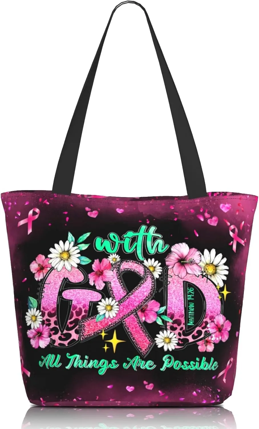 Bible Tote Bags for Women Christian Tote Bag Church Shoulder Bag Inspirational Bags With Zipper Christian Gift