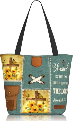 Bible Tote Bags For Women Christian Tote Bags For Women Bible Bag Religious Shoulder Bag Scripture Reusable Grocery Bag