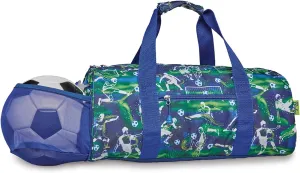 Bixbee Kids Duffle Bag, Soccer Bag & Travel Bag for Sports, Gymnastics, Ballet & Overnight with Adjustable Strap, Zippers, Pockets, 17 x 9 x 9 IN - Soccer Star Duffle for Boys & Girls w/Ball Bag