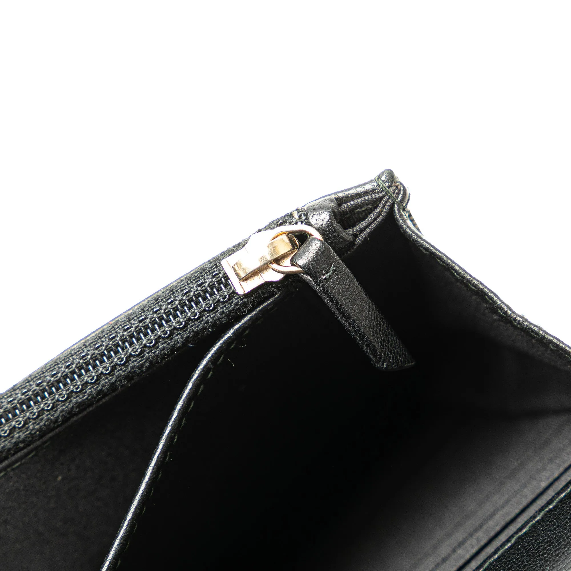 Black Chanel CC Studded Lambskin Wallet on Chain Crossbody Bag