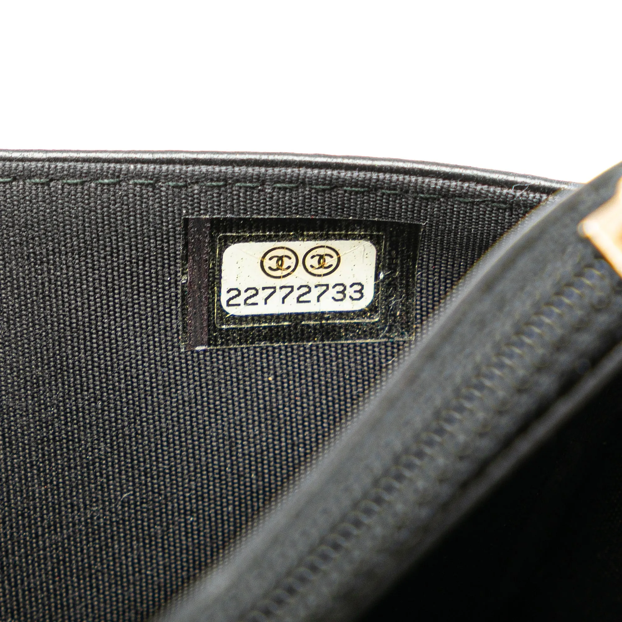 Black Chanel CC Studded Lambskin Wallet on Chain Crossbody Bag