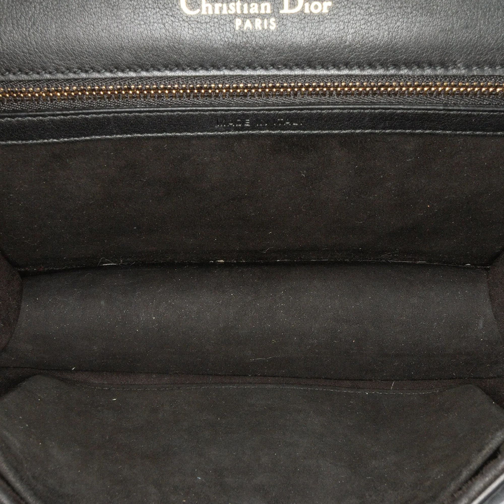 Black Dior Medium Studded Lambskin Diorama Flap Crossbody Bag