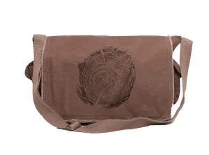 Black Lantern Canvas Messenger Bag - Tree Rings - Aesthetic Crossbody Bags for Women & Men - Cute Vintage Cross Body Purse, Large Shoulder Bag with Zipper