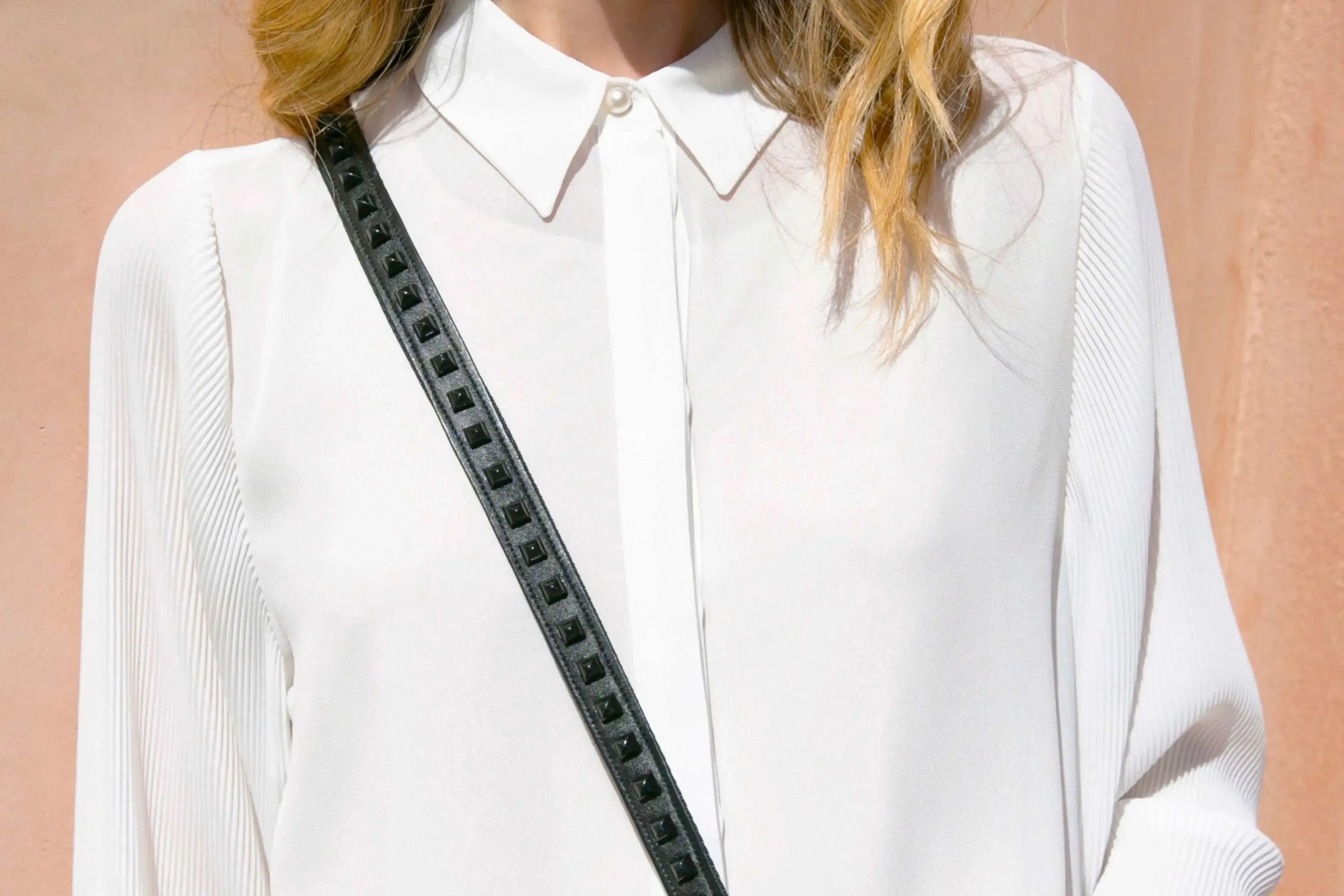 Black Pyramid Studs Strap