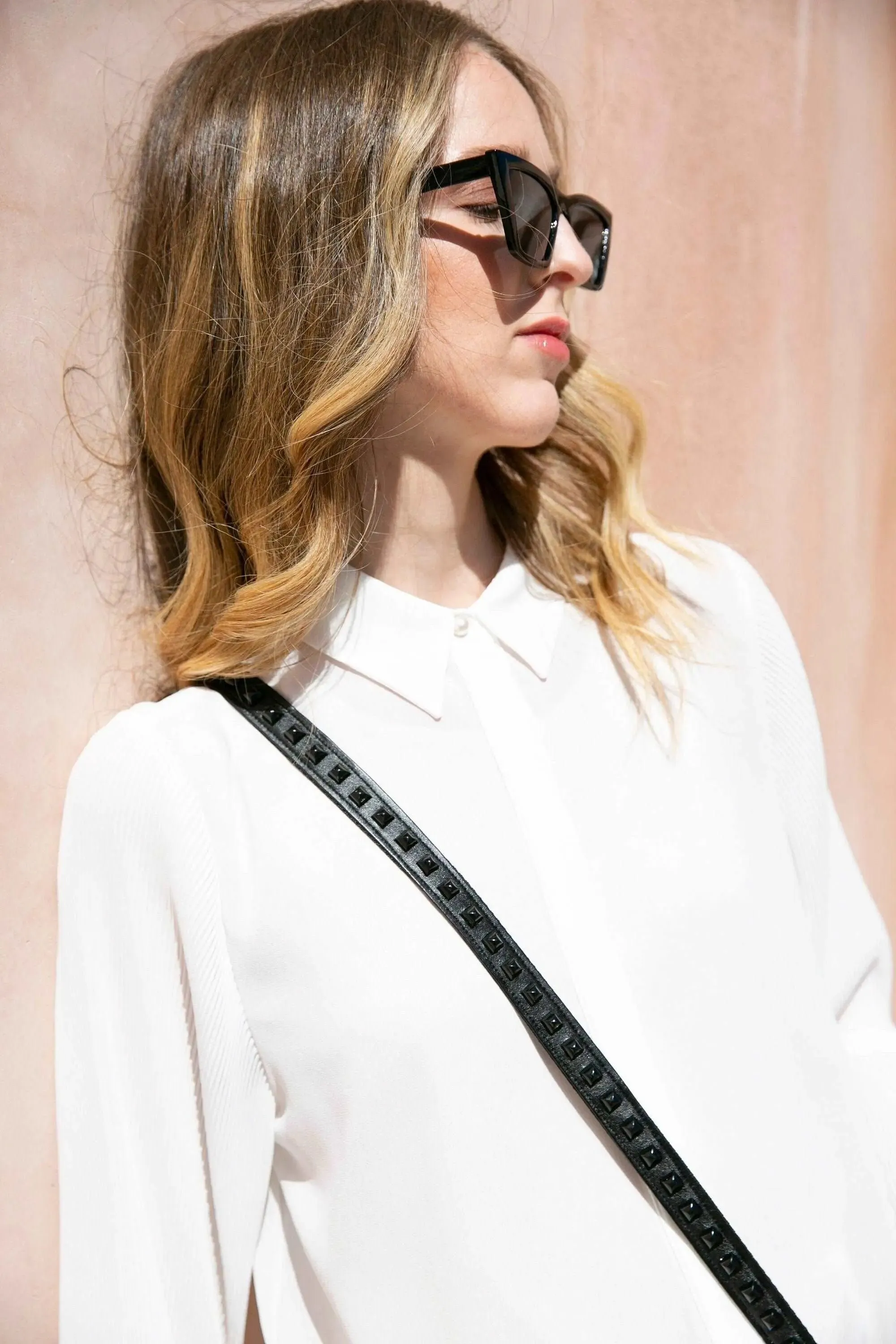 Black Pyramid Studs Strap