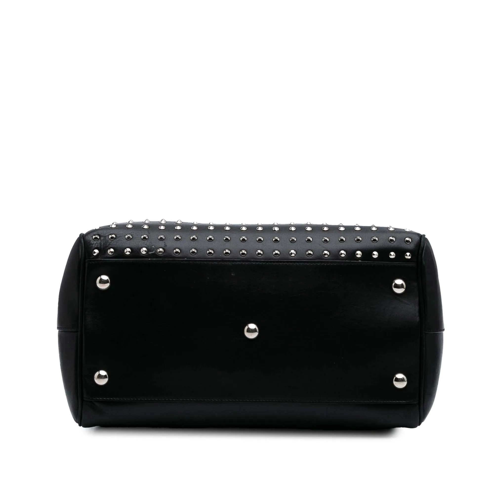 Black Saint Laurent Studded Leather Classic Duffle 6 Bag Satchel