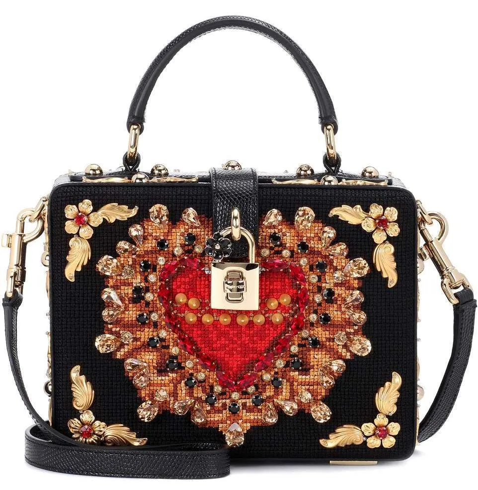 Box Embellished Shoulder Bag