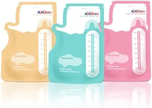 Breastmilk Storage Bags(300 Count)，8oz Milk Storage Bags for Breastfeeding，BPA Free with Easy Pour Spout, Self Standing, for Refrigeration and Freezing