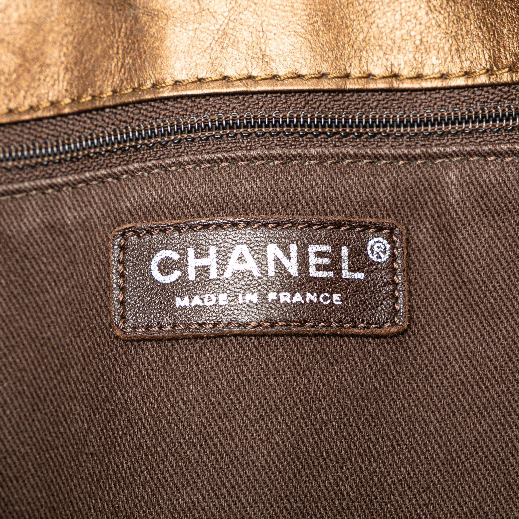 Brown Chanel Distressed Calfskin Shopping In Moscow Tote