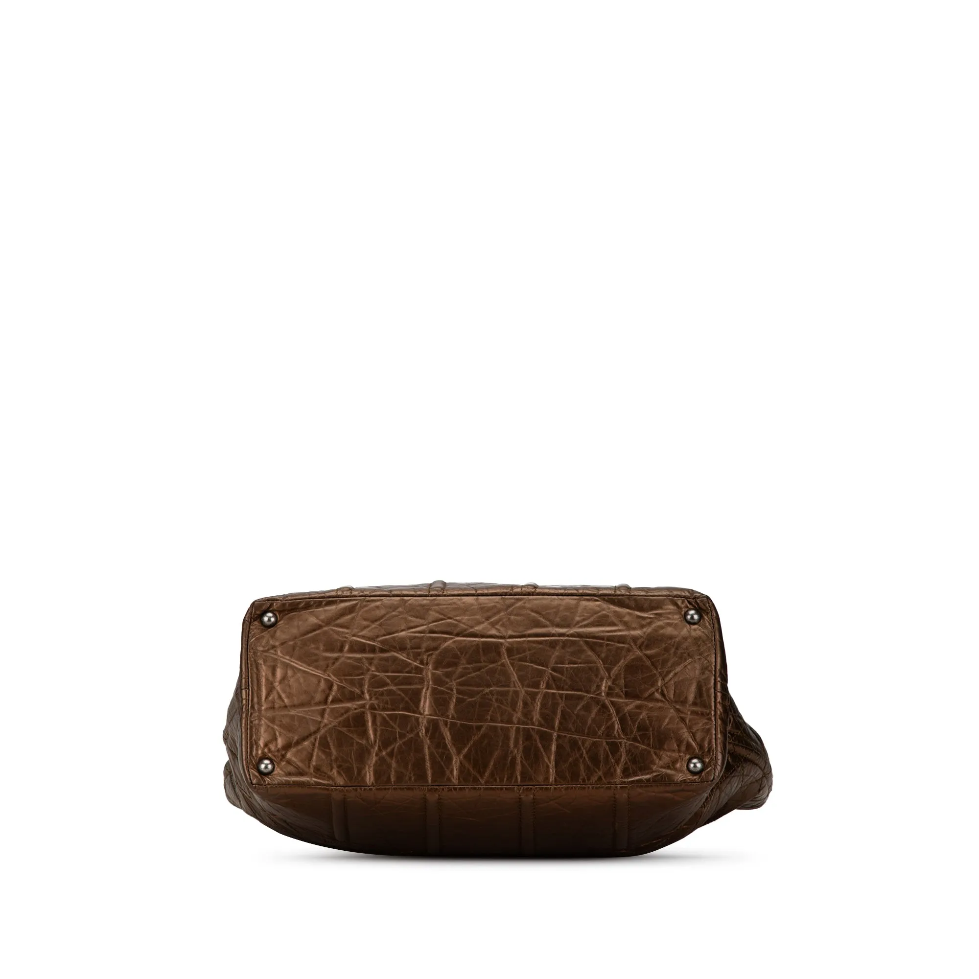 Brown Chanel Distressed Calfskin Shopping In Moscow Tote