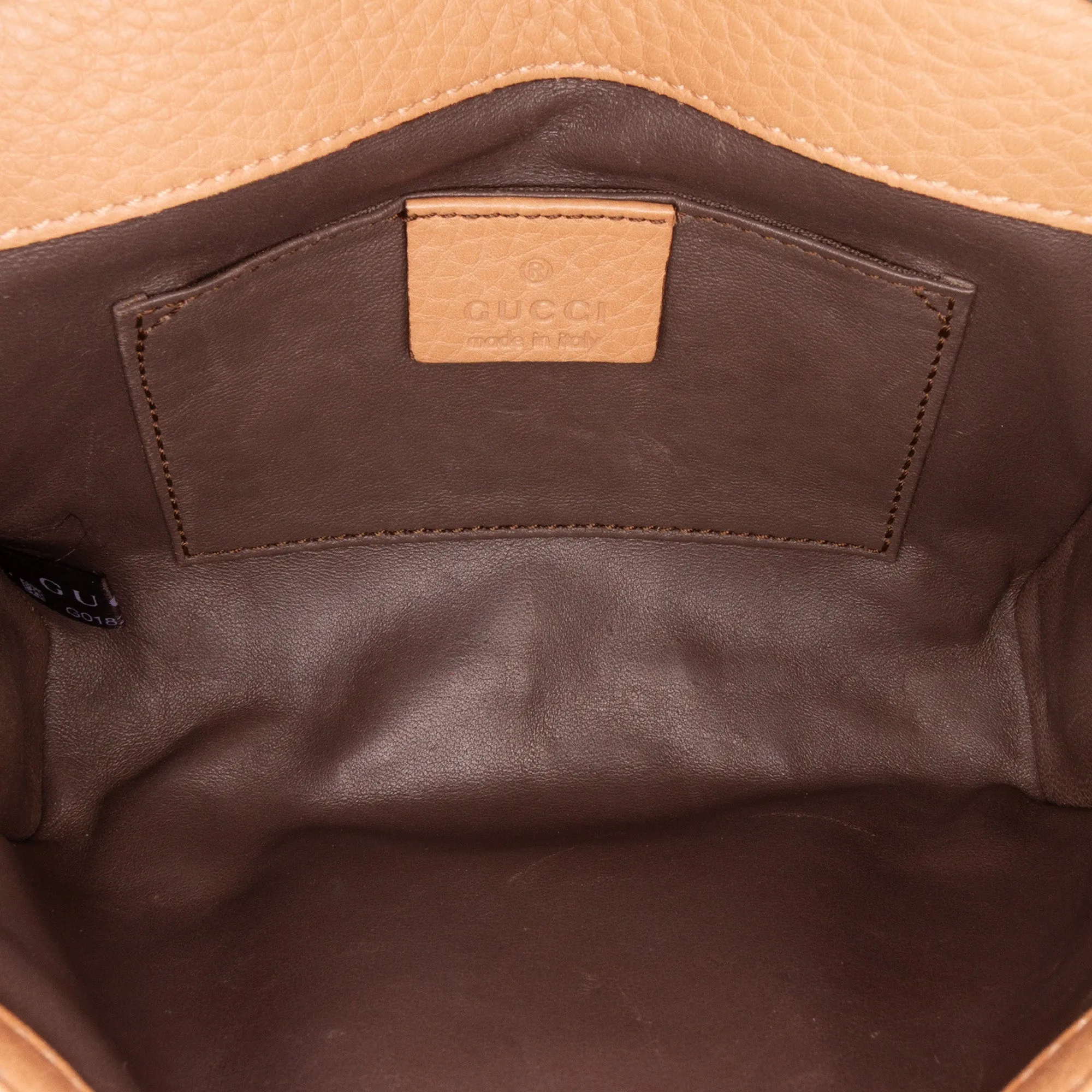 Brown Gucci Small Leather Studded Miss Bamboo Crossbody