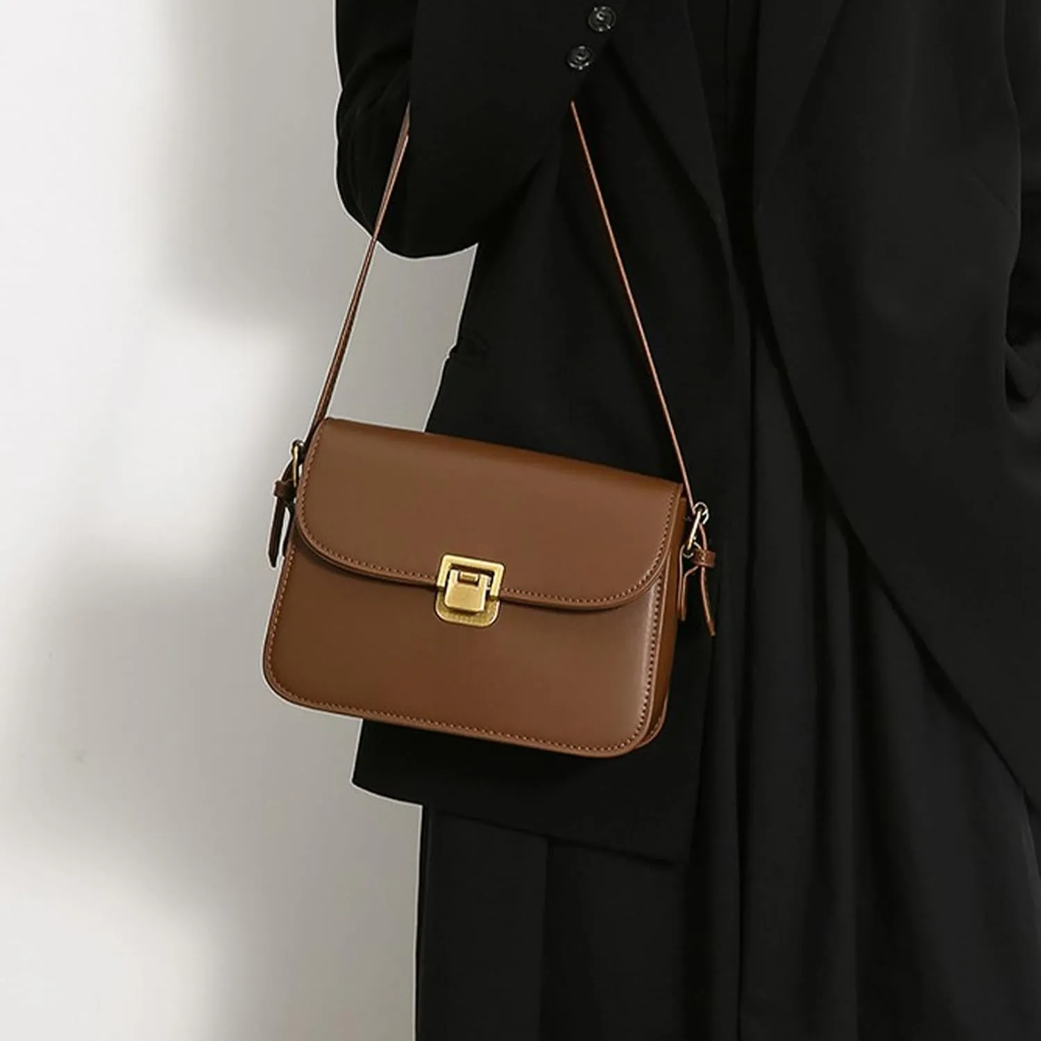 Brown Purses for Women Black Shoulder Purse Vintage Bags Trendy Women's Red Small Tote Handbags