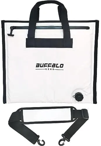 Buffalo Gear Insulated Cooler Bag - 20x18in Bait Cooler, Waterproof Fish Kill Bag