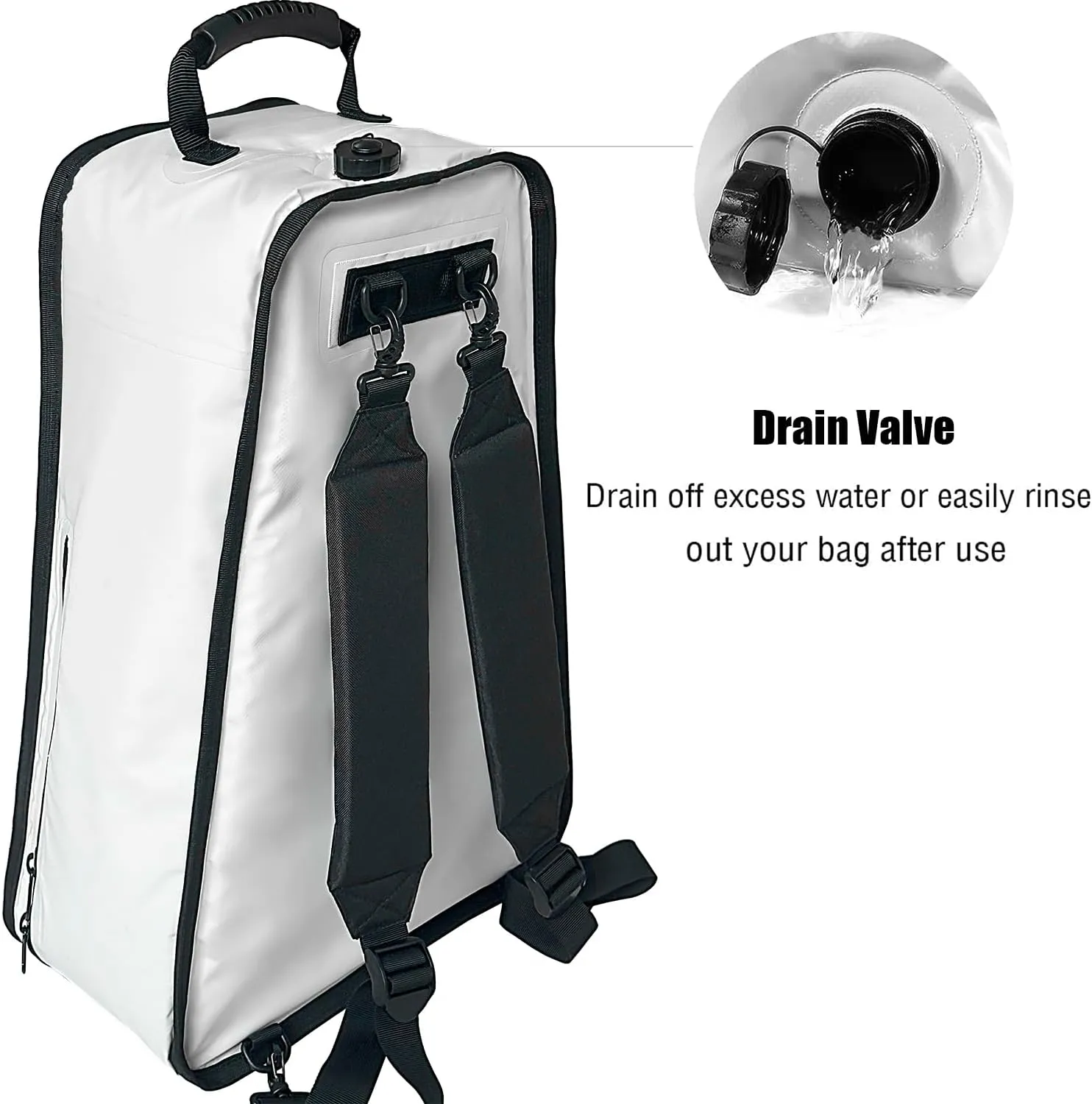 Buffalo Gear Kayak Fish Cooler Bag, 25in Portable Kayak Cooler for Caught Fish,Leak Proof Kayak Fishing Kill Bags with Shoulder Strap