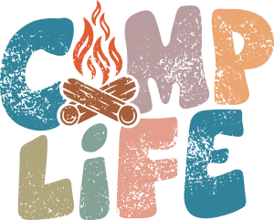 Camp life Distressed DTF (direct-to-film) Transfer