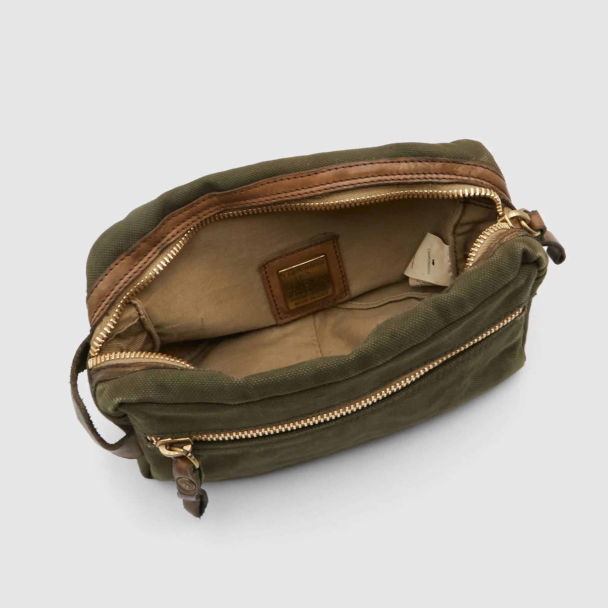 Campomaggi Heavy Canvas and  Leather Travel Kit