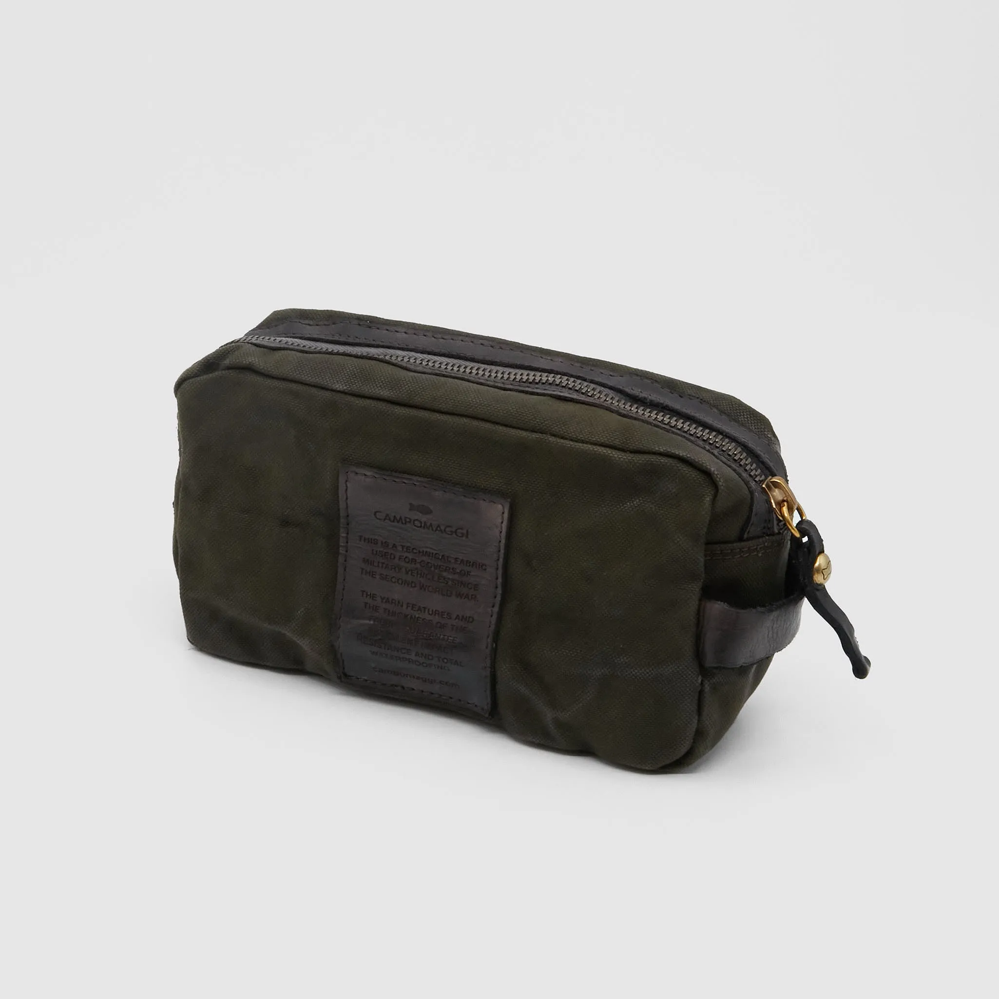 Campomaggi Heavy Canvas and  Leather Travel Kit