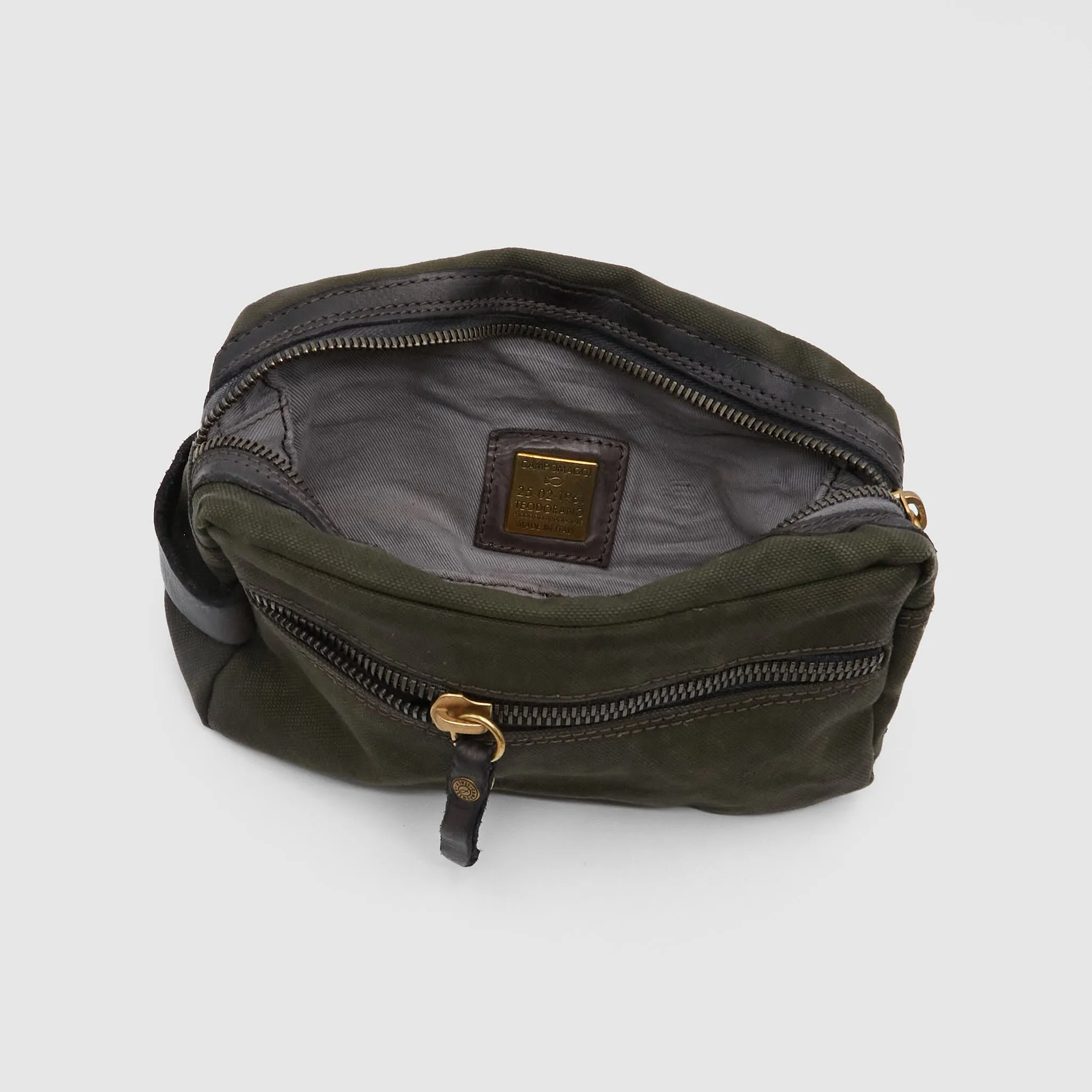 Campomaggi Heavy Canvas and  Leather Travel Kit