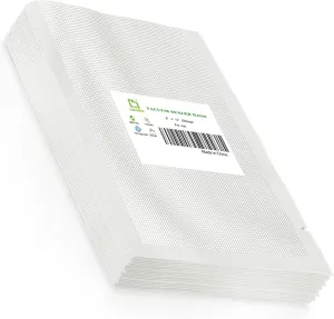 CANLENPK 8x12 Inch/20x30cm Vacuum Sealer Bags food Storage,Keep Fresh Lock Nutrition,Sous Vide Bags Freezeable and Boilable Microwaveable(50 Bags)