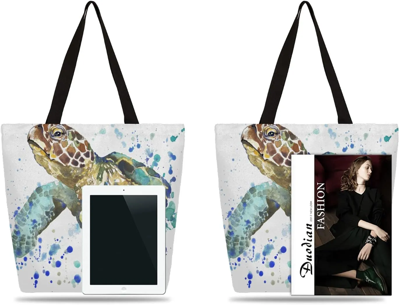 Canvas Tote Bag Large Women Casual Reusable Shoulder Bag Handbag with Zipper Casual Tote Shopping Travel Beach Cloth Bag