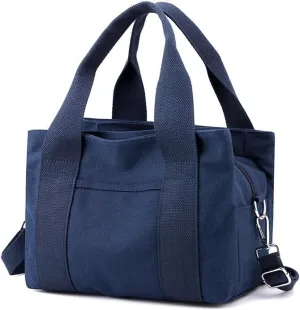 Canvas Tote Bags for Women Shoulder Hobo Bags Handbags Purse Big Satchel Purses Multi-pockets Casual Work Bags 2023