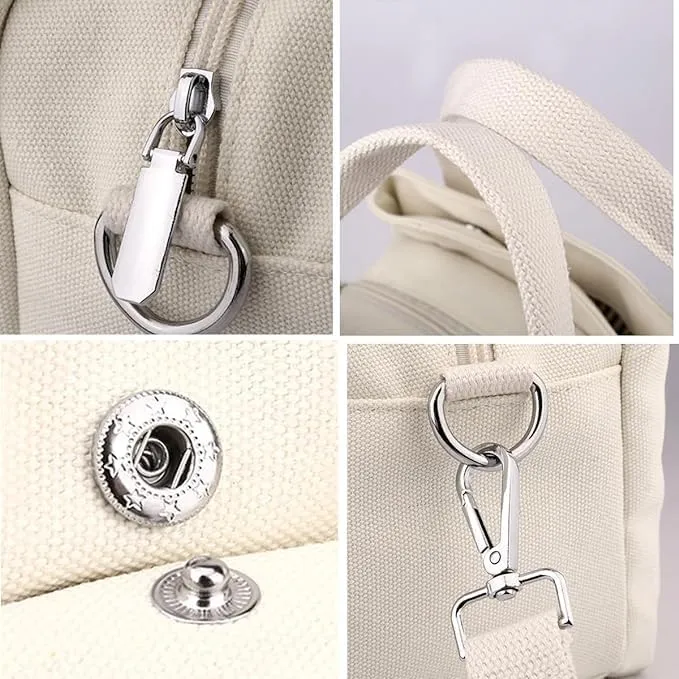 Canvas Tote Bags for Women Shoulder Hobo Bags Handbags Purse Big Satchel Purses Multi-pockets Casual Work Bags 2023