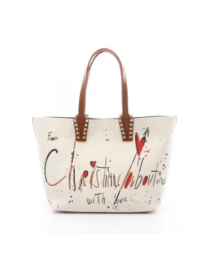 Canvas Tote with Studded Handles