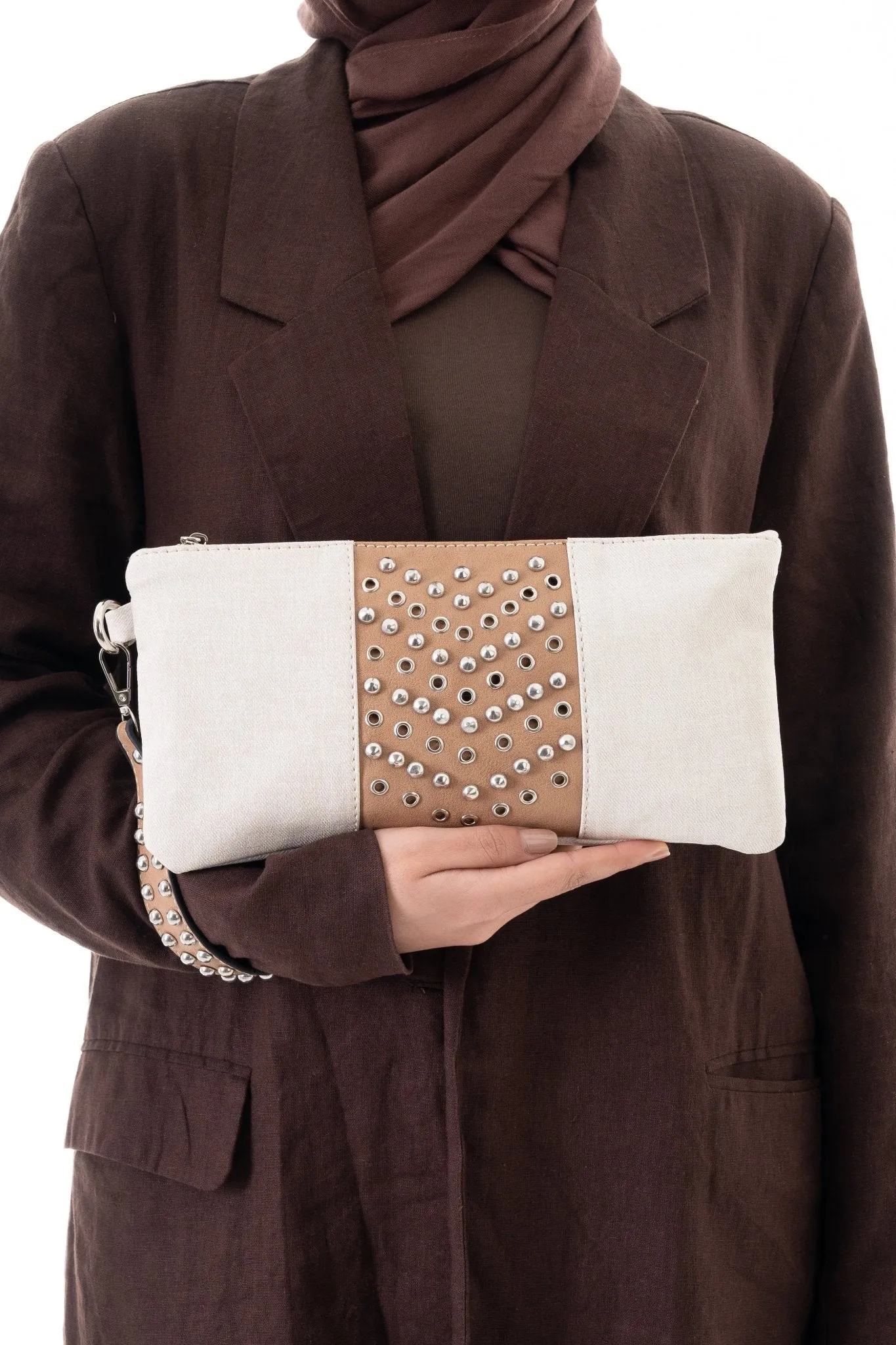 Carey Studded Clutch