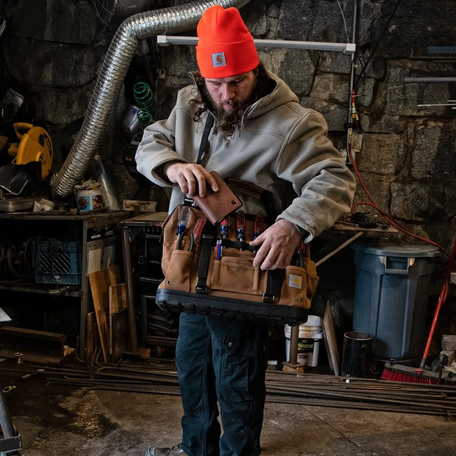 Carhartt Legacy Tool Bag 18-Inch w/ Molded Base, Carhartt Brown