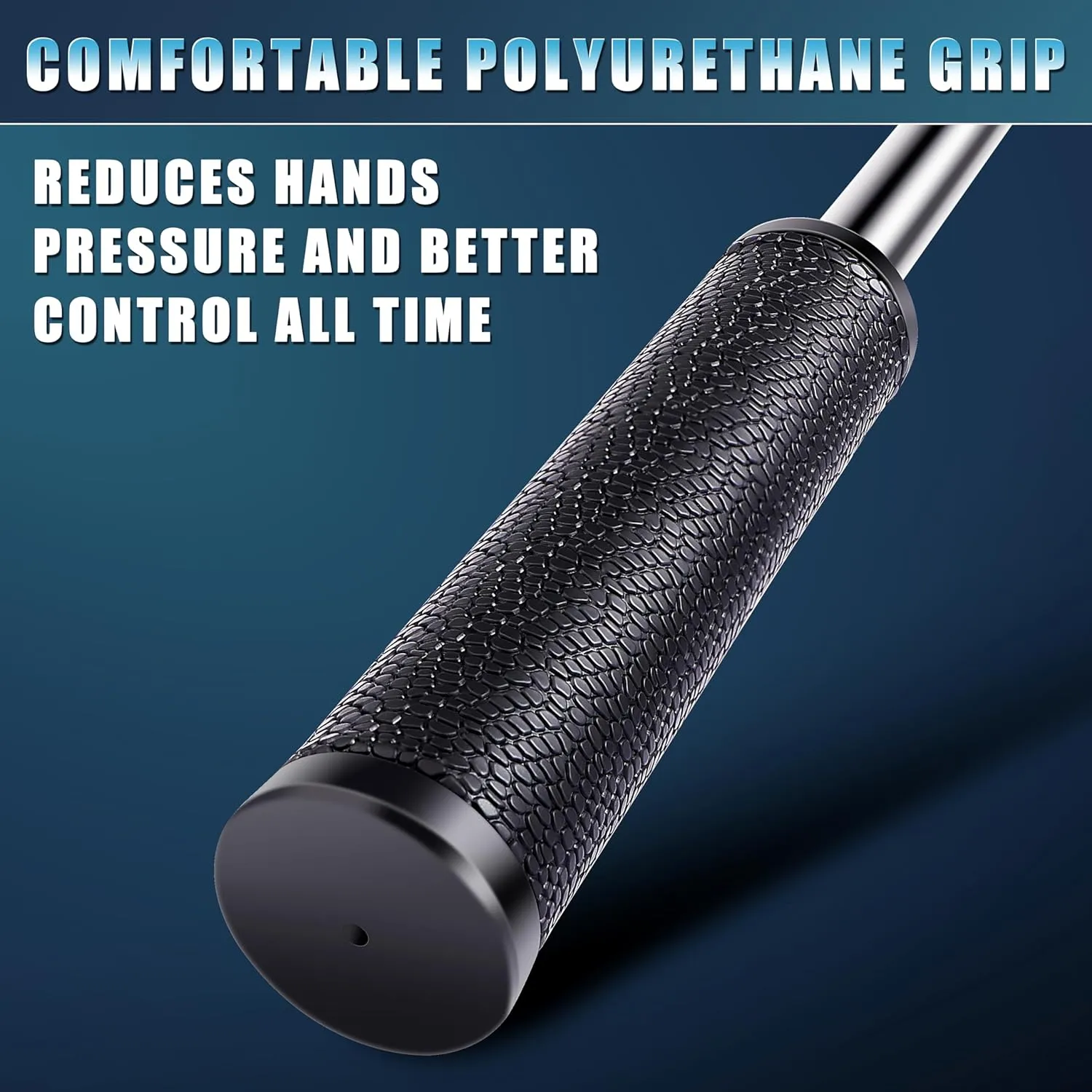 CHAMPKEY Two-Sided 6Ft / 9Ft / 12Ft / 14.5Ft Golf Ball Retriever Lite Version - Premium Stainless Steel Telescopic Golf Ball Picker- Come with Premium Head Cover