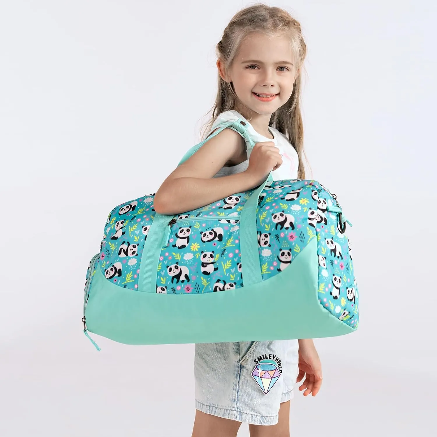 Choco Mocha Kids Duffle Bag Girls - Cheetah Weekender Overnight Bags for Girl Ages 9-12, Pink