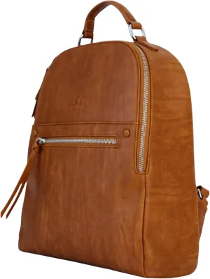 Citi Collective Mira Mini Backpack – Vegan Leather, Vintage Tan, Durable and Lightweight Travel Bag for Women, Girls & Boys, Stylish and Convenient Casual Day-to-Day Mini Backpack
