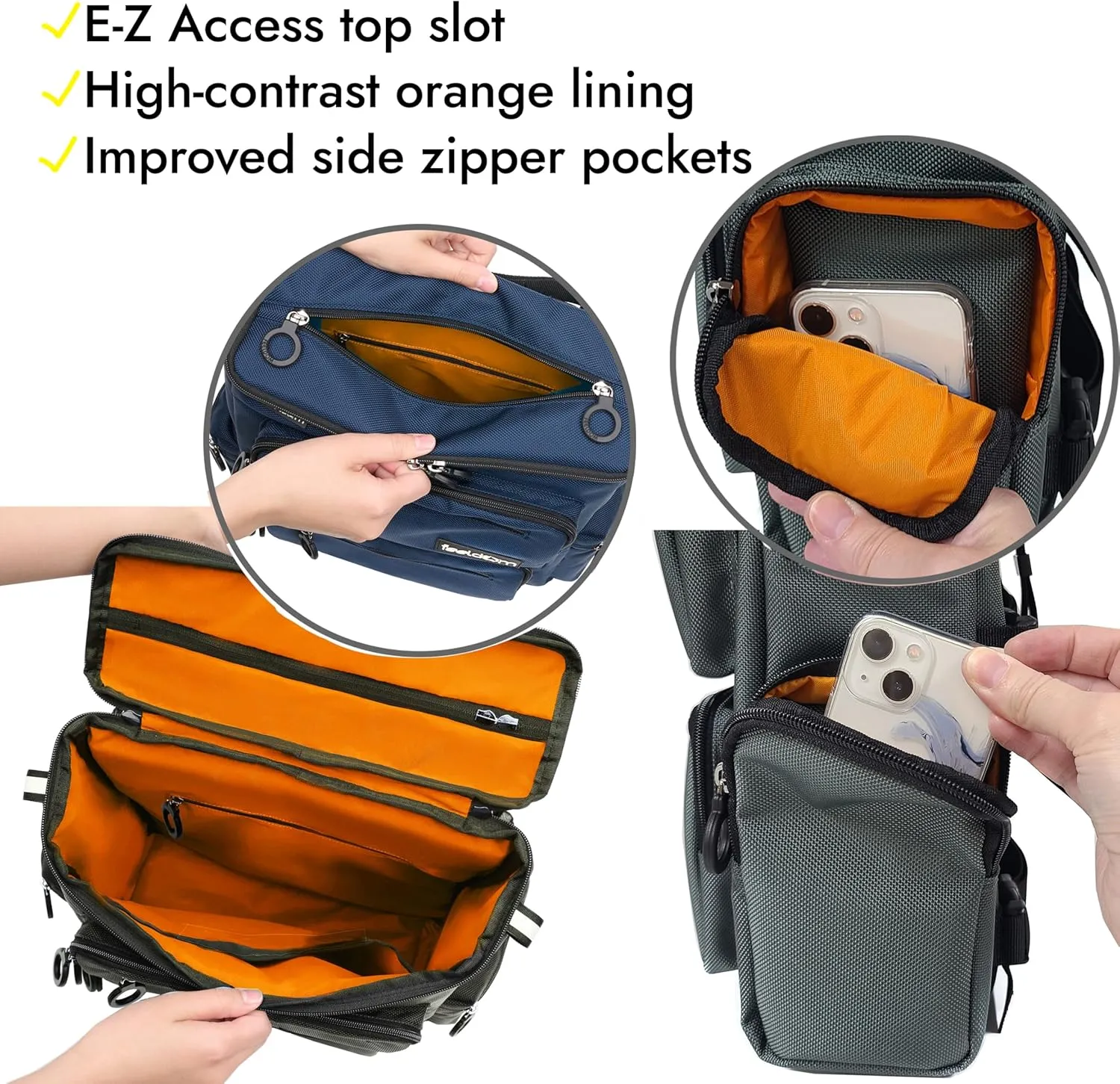 Classic Medium Adaptive Wheelchair Backpack for Back of Chair – 20L EZ-Access Laptop Wheelchair Bag – Mobility Scooter & Electric Wheelchair Accessories, Charcoal Gray