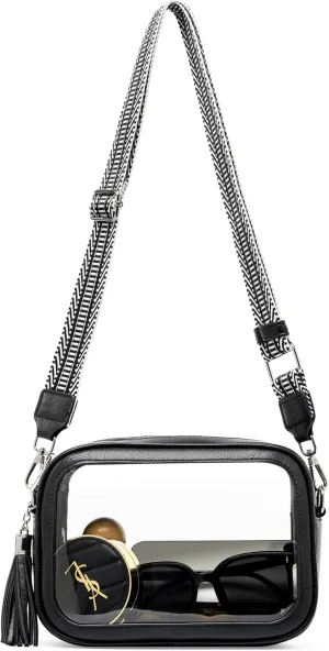 Clear Bag for Stadium Events, Clear Purse Stadium Approved Crossbody Bag for Concerts Sports Festivals Events Women