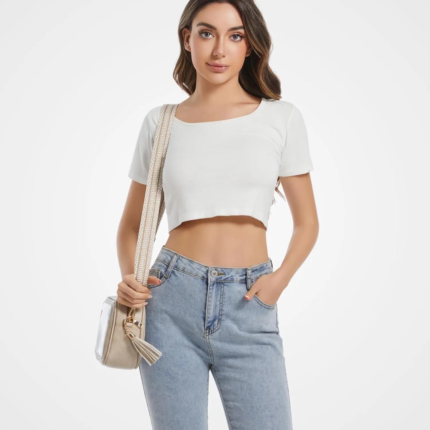 Clear Bag for Stadium Events, Clear Purse Stadium Approved Crossbody Bag for Concerts Sports Festivals Events Women
