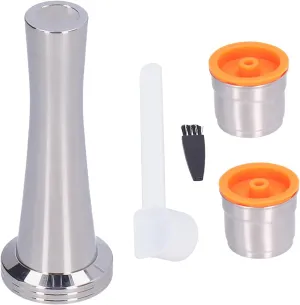 Coffee Capsule,Reusable Coffee Capsule Cup Stainless Steel Coffee Filter Fit for Illy Home Office Cafe Accessory